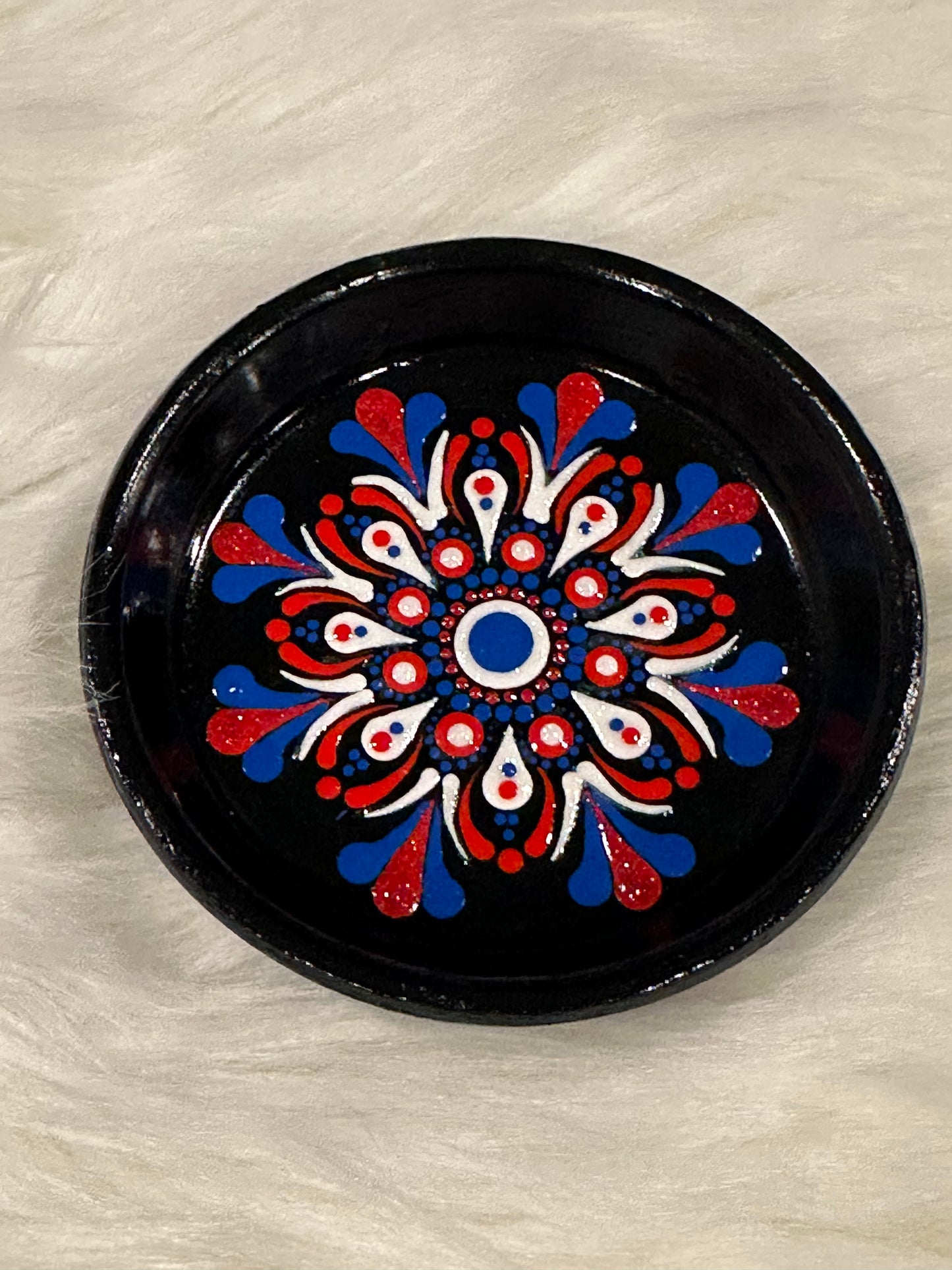 Jewelry/Trinket Dish - Red, White and Blue
