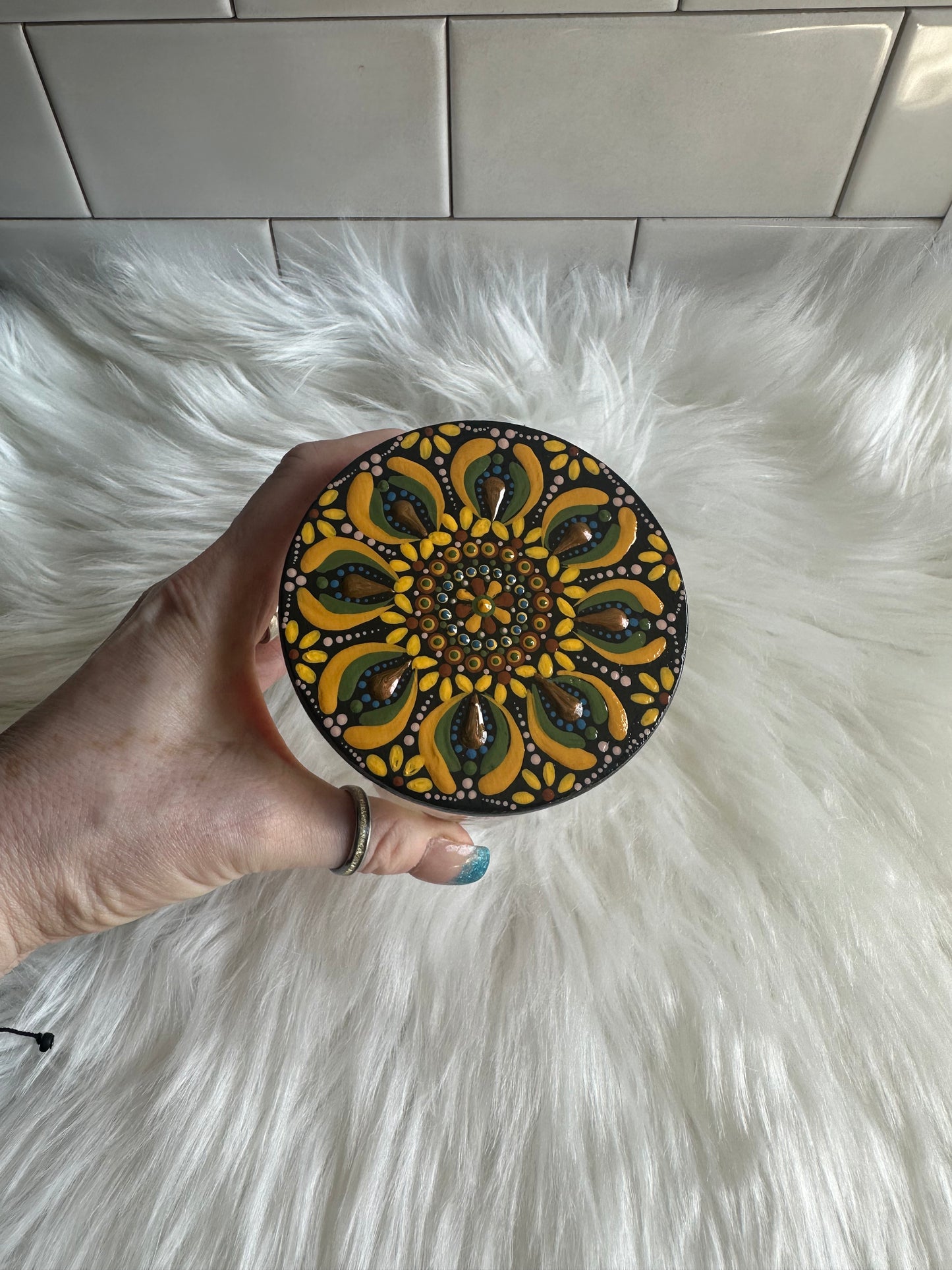 Stash / Display Jar - Highland Cow / Sunflowers