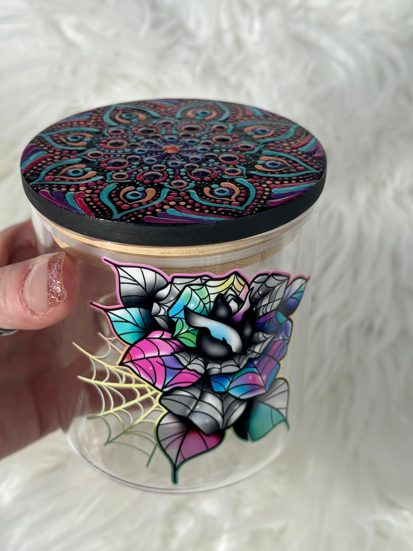 Stash / Display Jar - Rose
