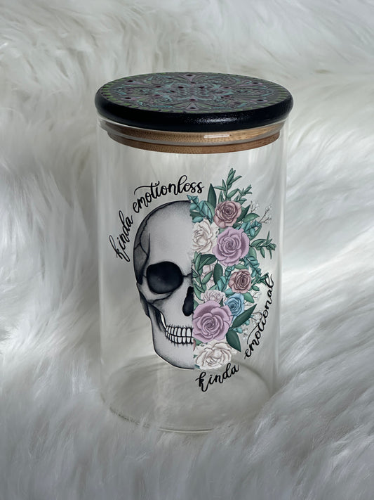 Stash / Display Jar - Skull & Roses