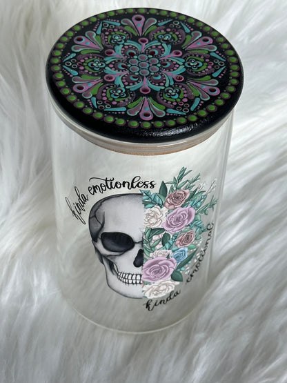 Stash / Display Jar - Skull & Roses