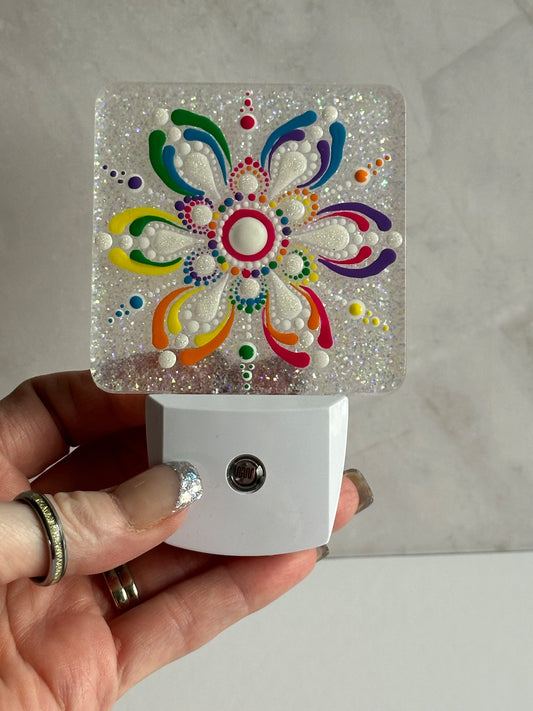 Night Light - Mandala Rainbow Colors