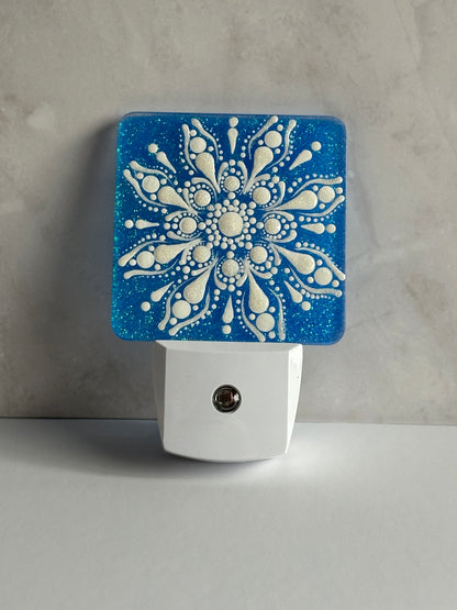 Night Light - Mandala (Bright Blue)