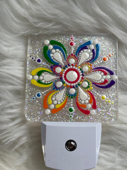 Night Light - Mandala Rainbow Colors