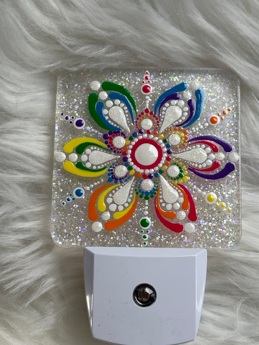 Night Light - Mandala Rainbow Colors