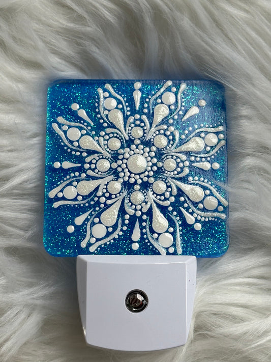 Night Light - Mandala (Bright Blue)