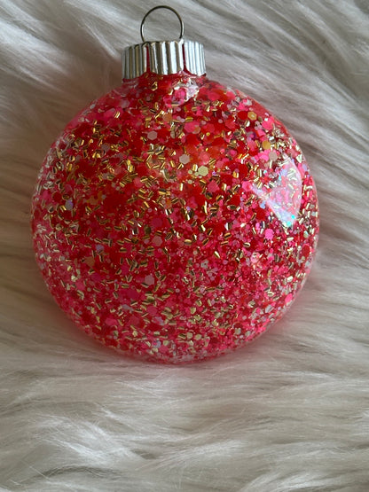 Custom Glitter Christmas Ornament