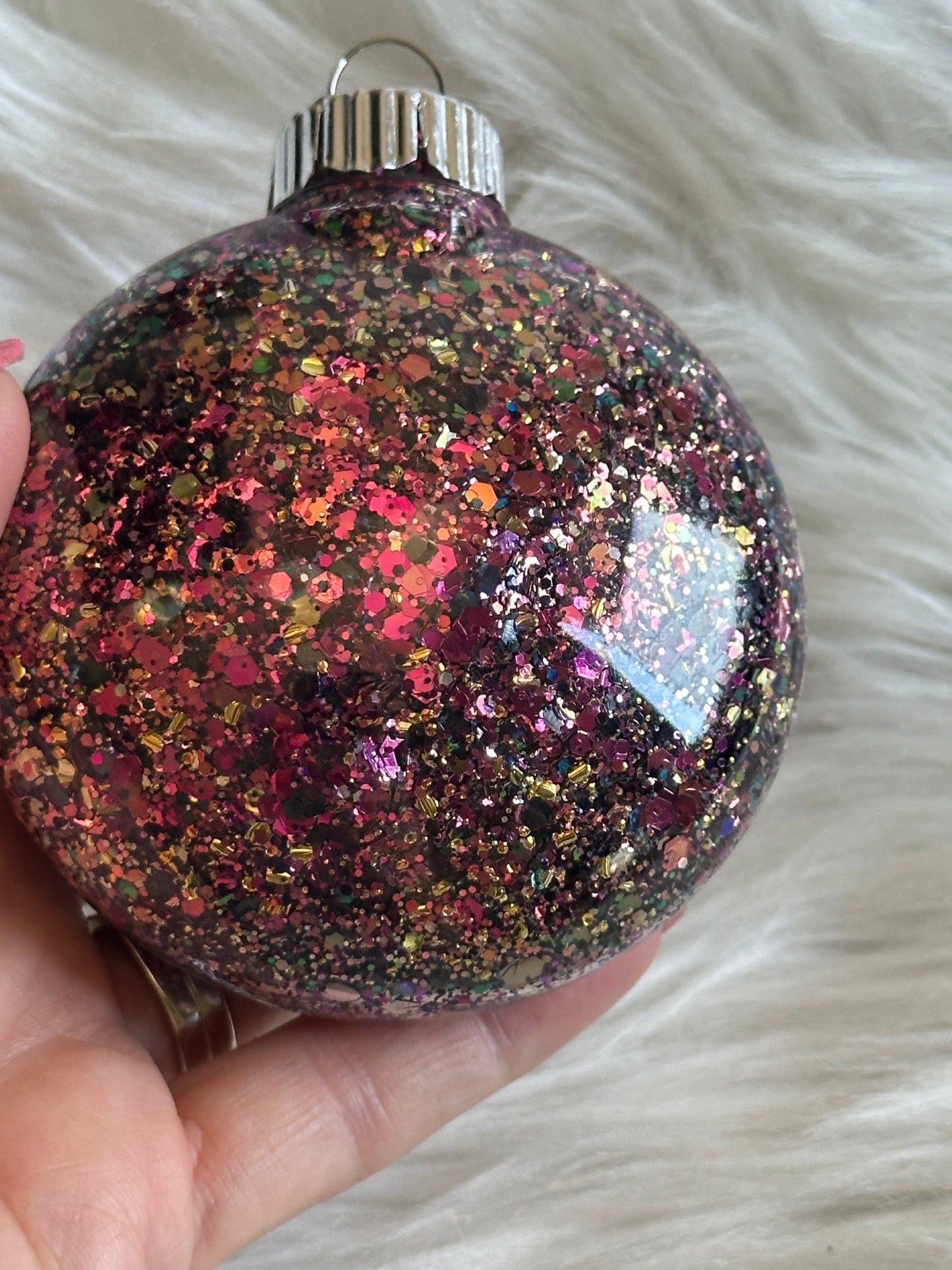 Custom Glitter Christmas Ornament