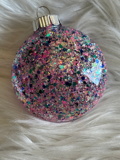 Custom Glitter Christmas Ornament