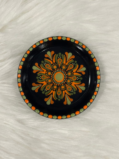 Jewelry/Trinket Dish - Orange, Army Green