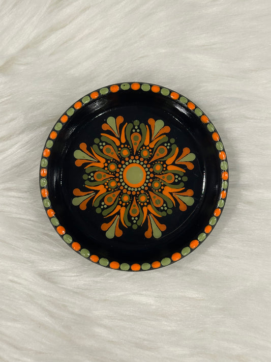 Jewelry/Trinket Dish - Orange, Army Green