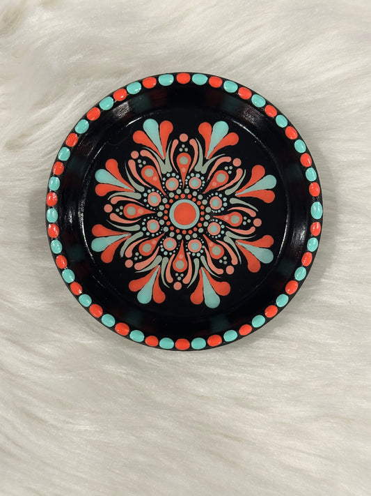 Jewelry/Trinket Dish - Orange, Mint Green