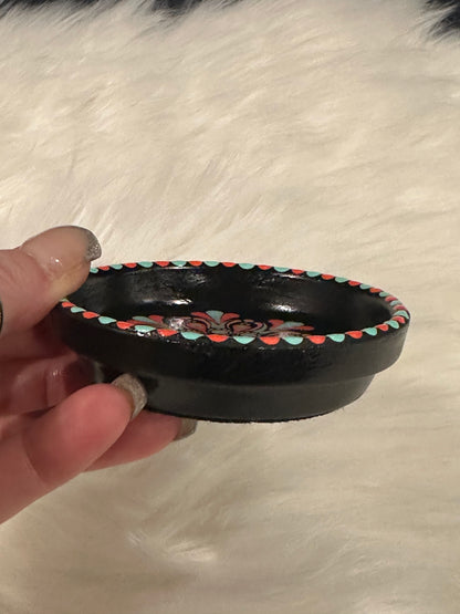 Jewelry/Trinket Dish - Orange, Mint Green
