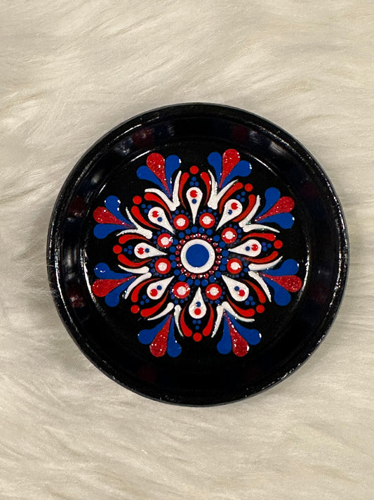 Jewelry/Trinket Dish - Red, White and Blue