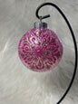 Glitter Christmas Ornament - Disc / Round -