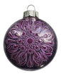 Glitter Christmas Ornament - Disc / Round - Purple's