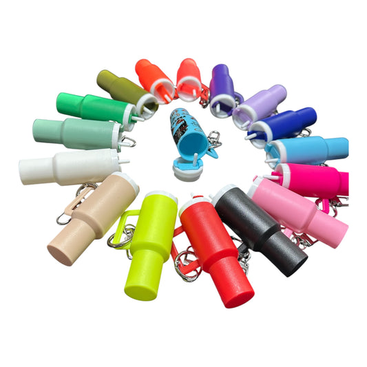 Mini Tumbler Chapstick Holder + Keychain